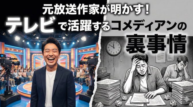 元放送作家が明かす！テレビで活躍するコメディアンの裏事情